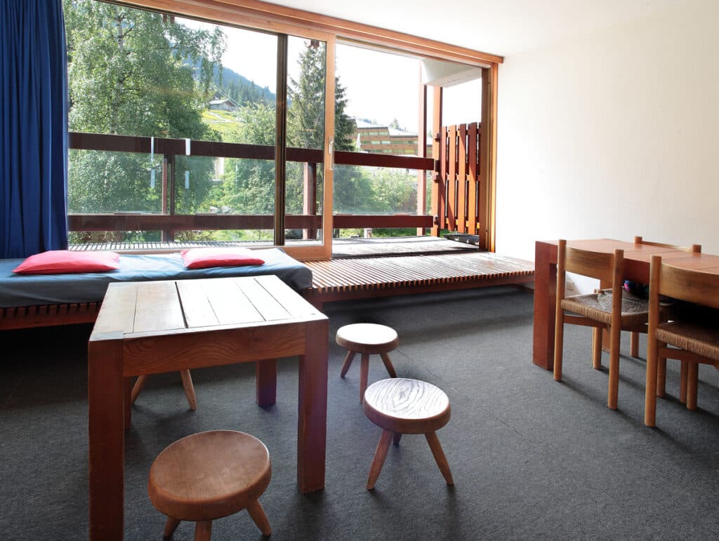 Intérieur d'un appartement Charlotte Perriand Les Arcs 