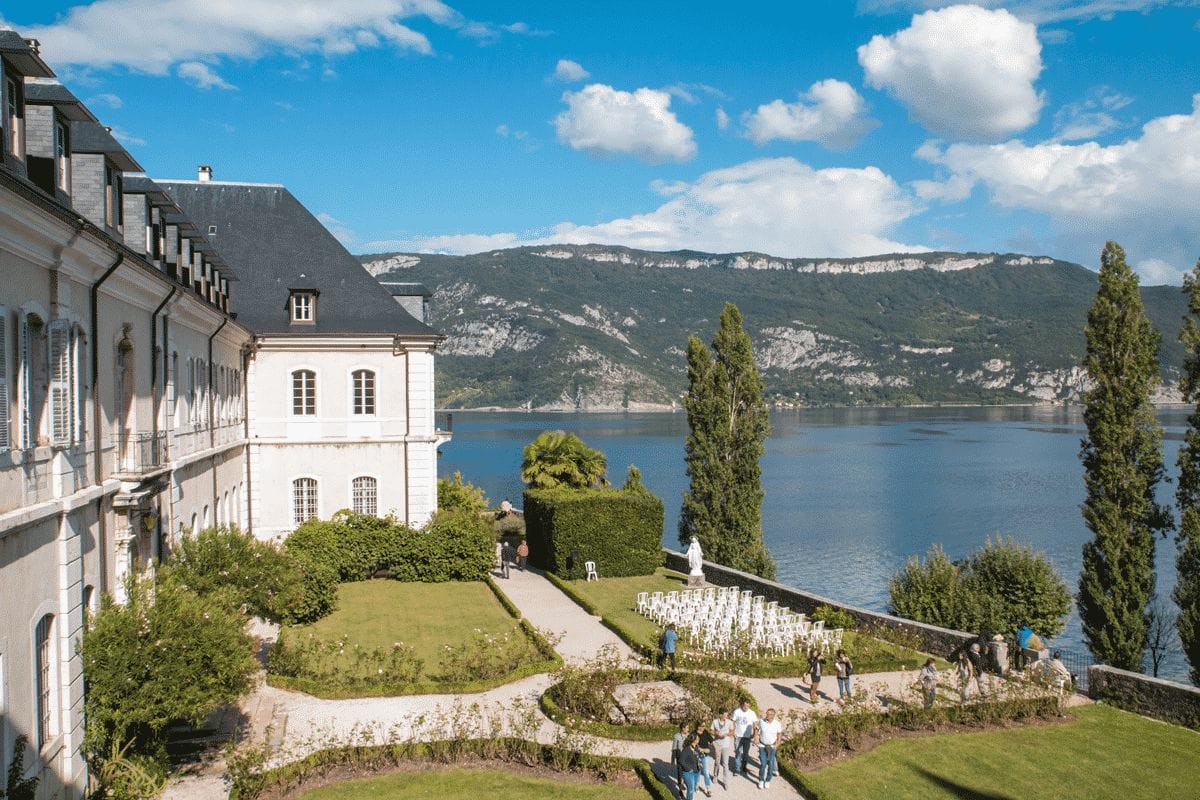 Vue sur les jardins de l'Abbaye