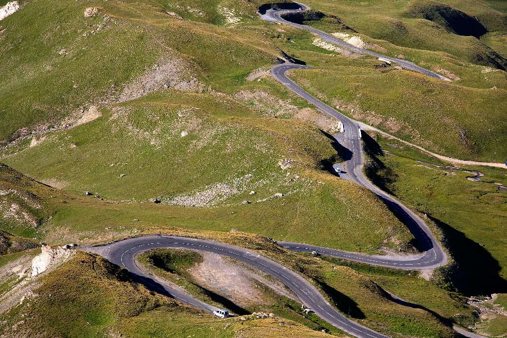 Route du col du Galibier en été