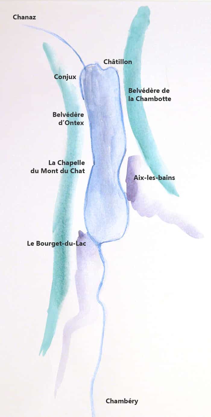 Carte du lac du Bourget