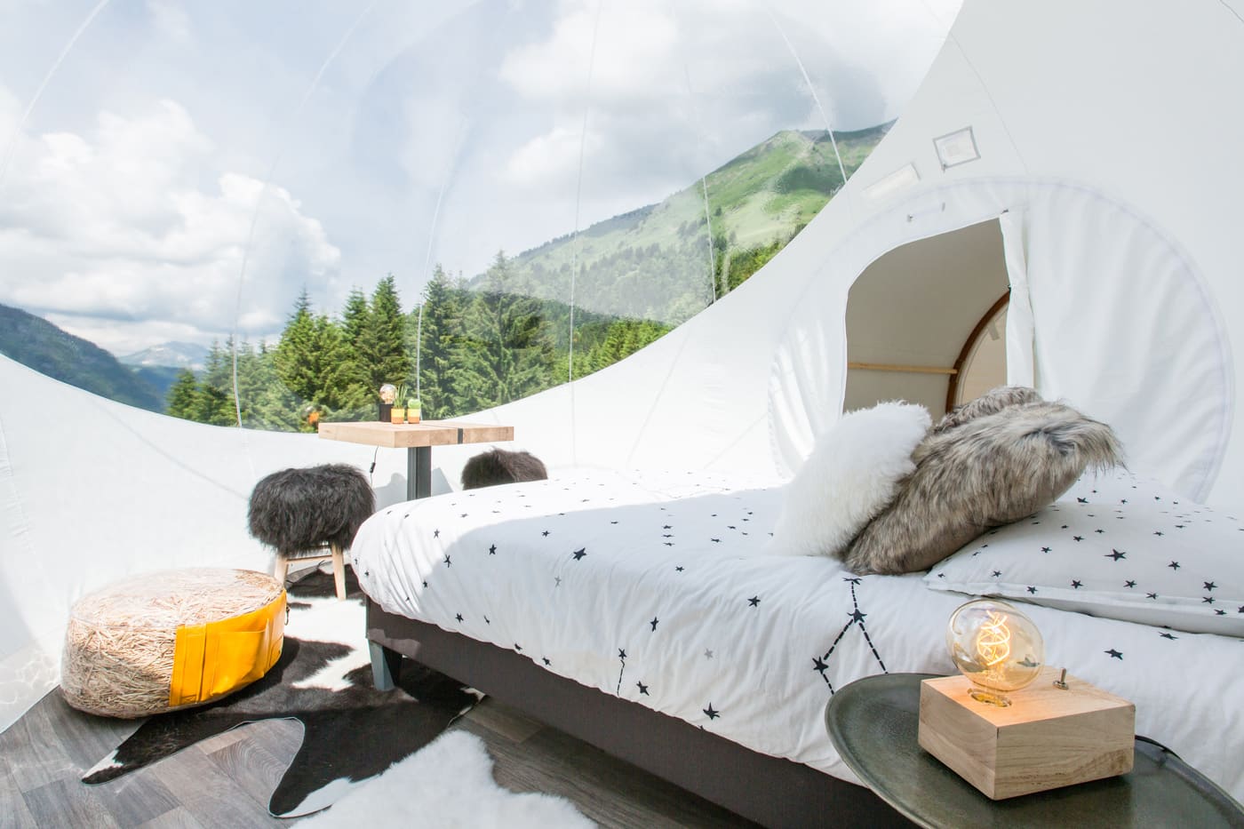 Lit dans une bulle à Morzine