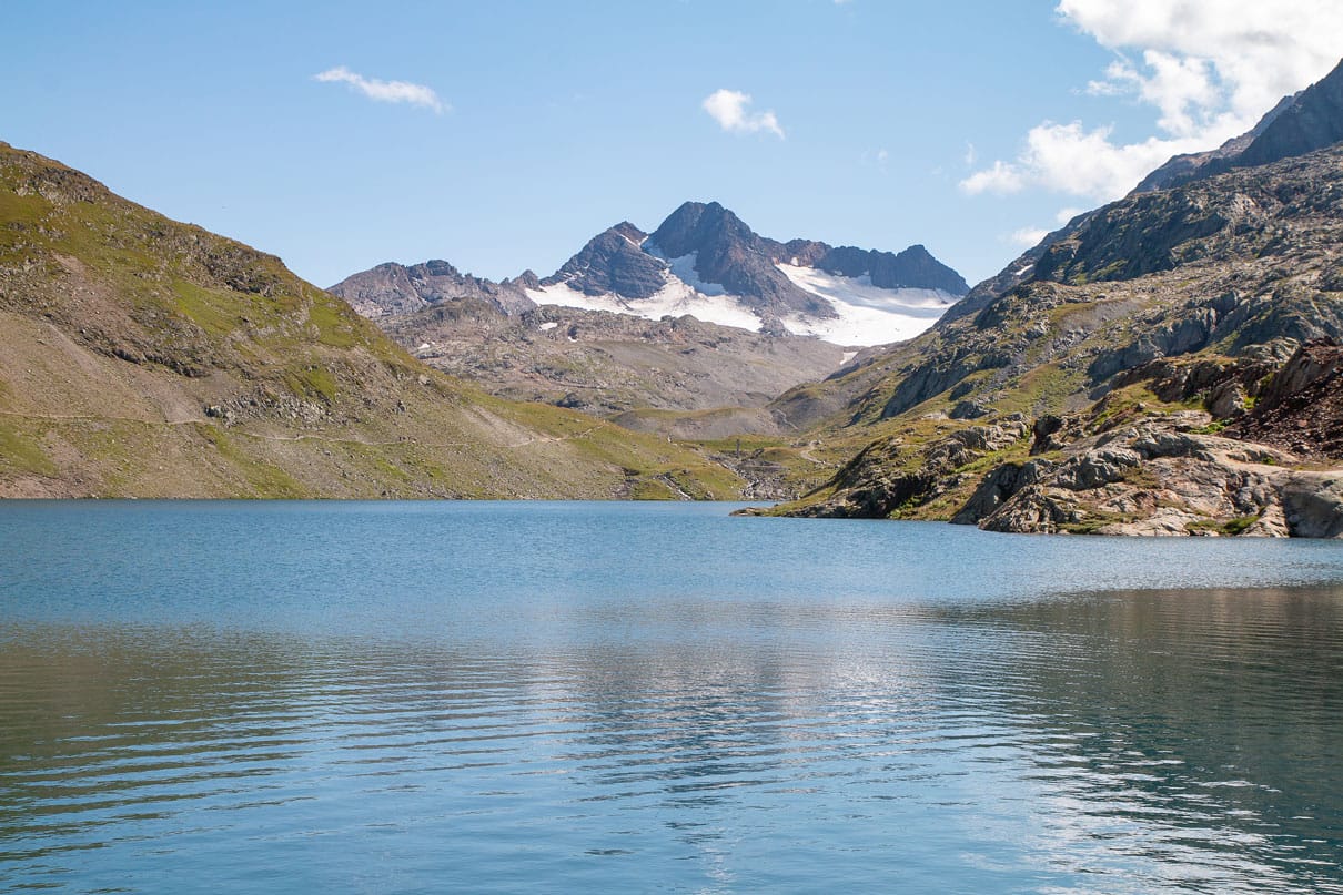 Le glacier de l’Étendard depuis le refuge éponyme