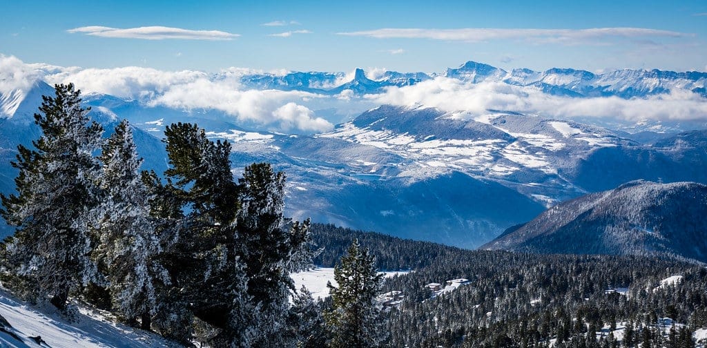 Vue sur le Vercors depuis Chamrousse