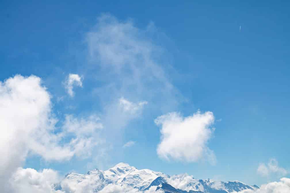 Le mont Blanc depuis les hauteurs de Samoëns