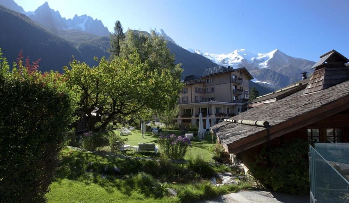 Le hameau Albert Premier et le mont Blanc