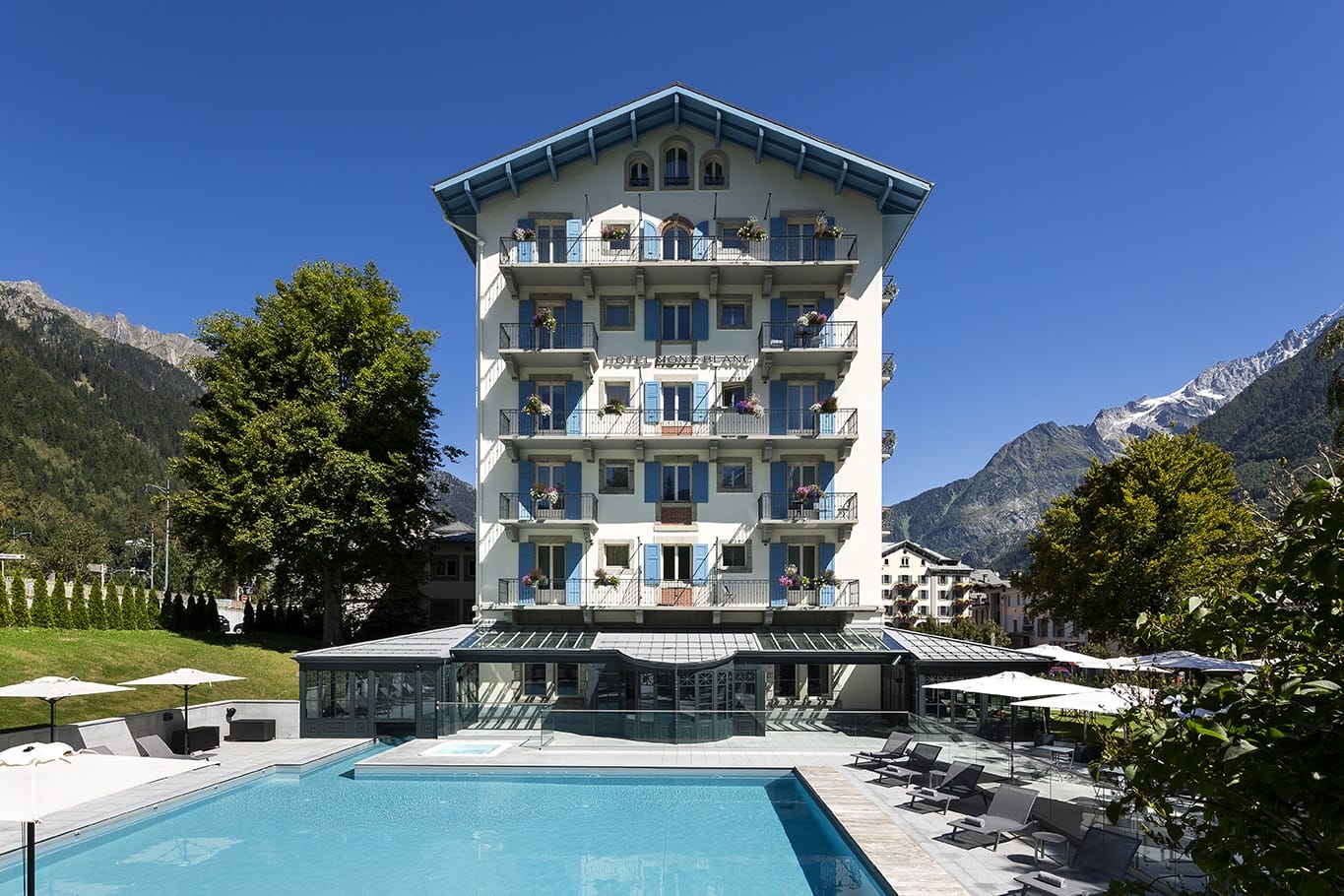 L'hôtel Mont Blanc en été