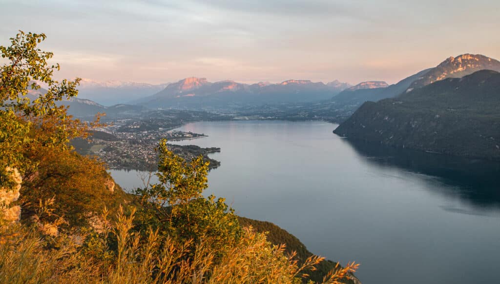 Vue sur le lac du Bourget depuis la Chambotte