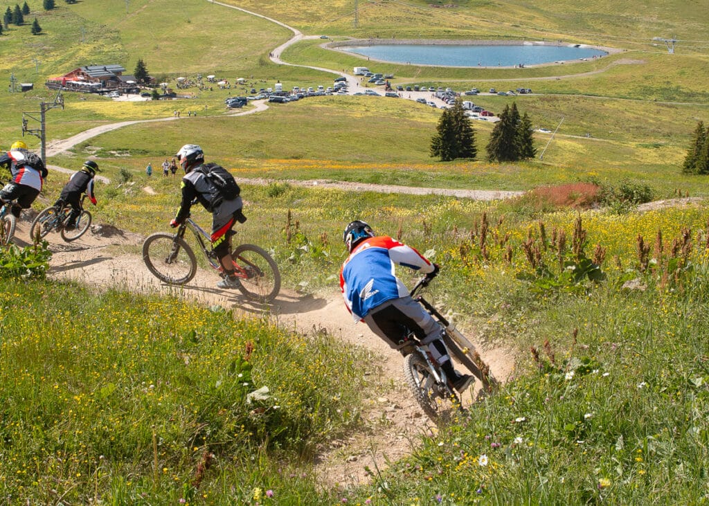 Descente en VTT aux Saisies