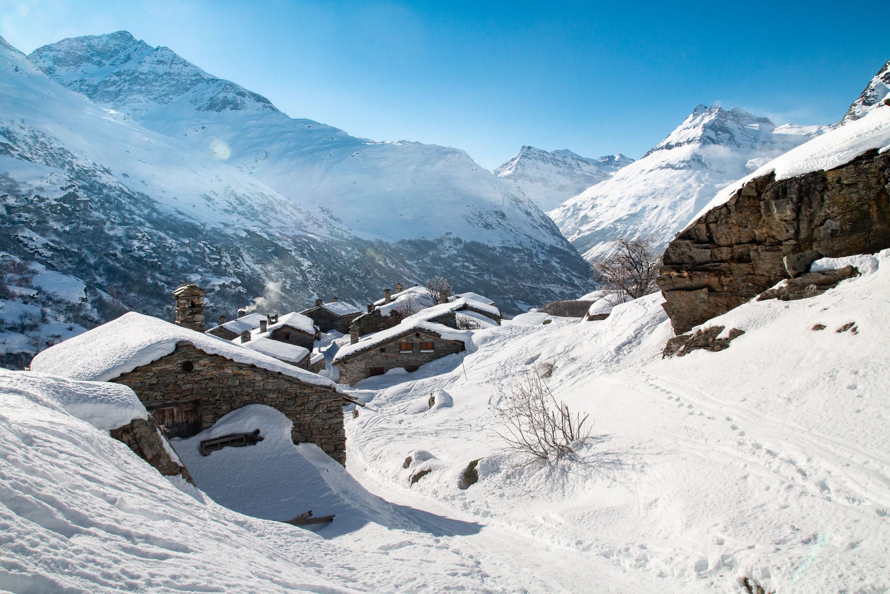 Bonneval sur Arc, station village neige garantie