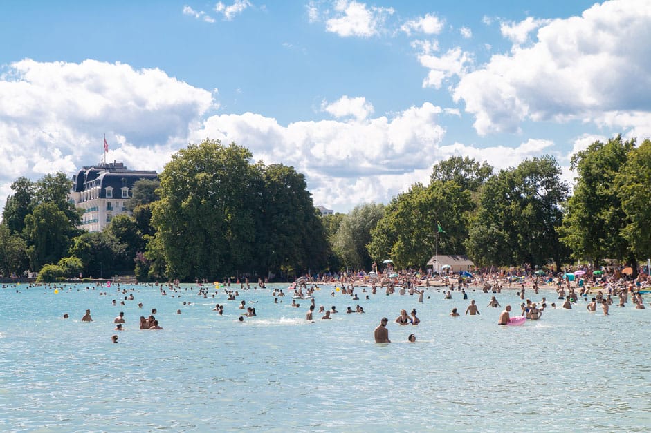 Plage d'Albigny à Annecy
