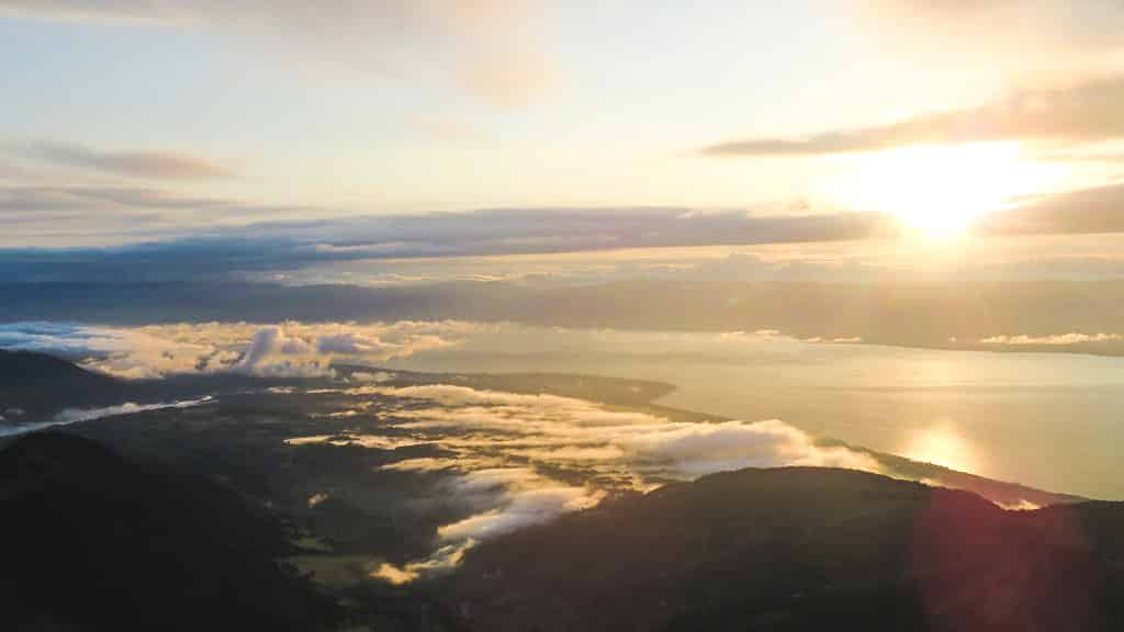Vue sur le Léman depuis la Dent d'Oche