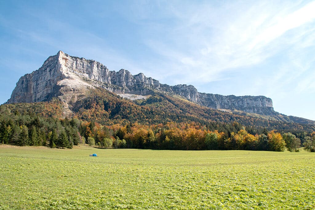 Le mont Glanier vu depuis l'intérieur de la Chartreuse