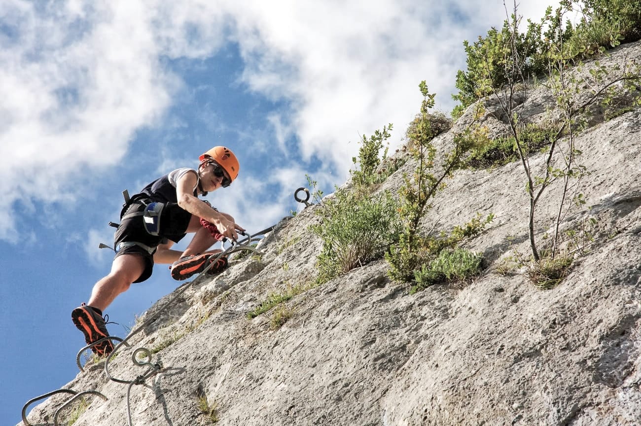Via ferrata dans les Alpes
