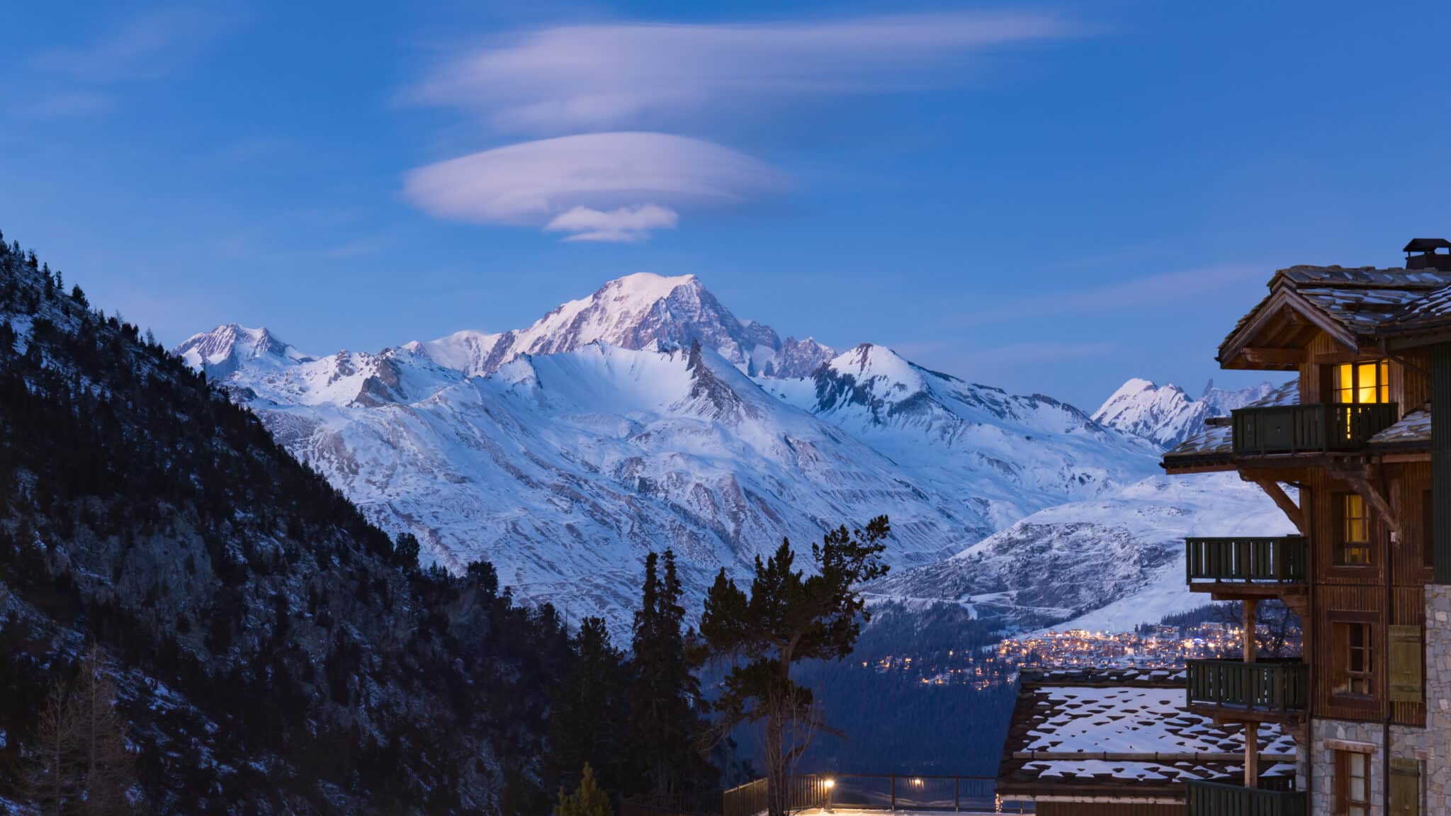 Le mont Blanc depuis Arc 1950, station d'altitude de Tarentaise