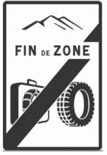 panneau fin de pneus neige