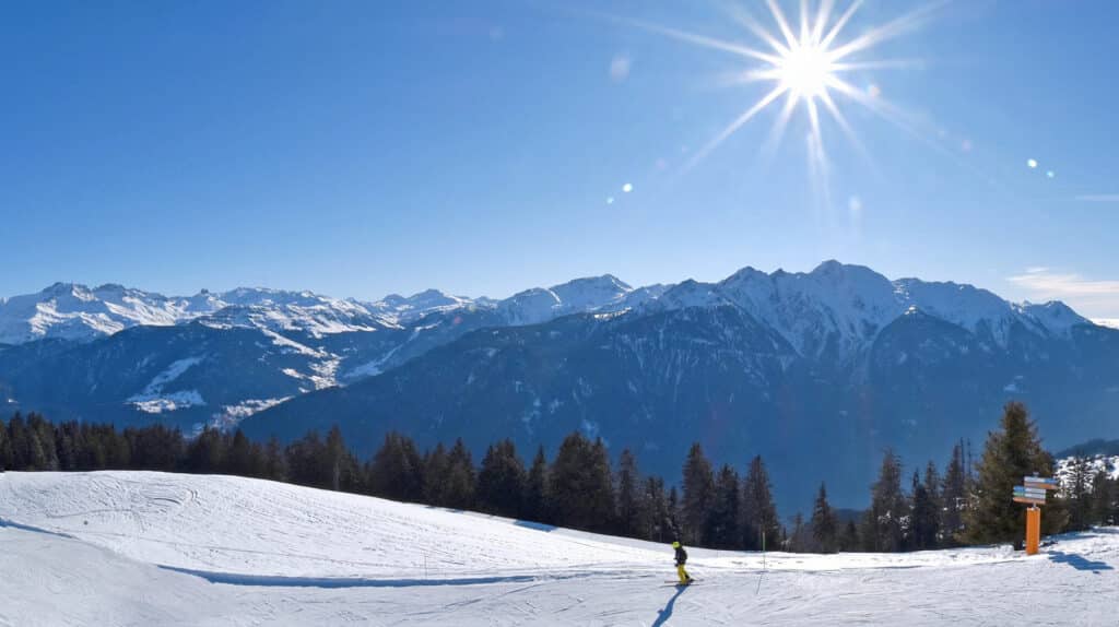 Vue sur le domaine de Bisanne aux Saisies