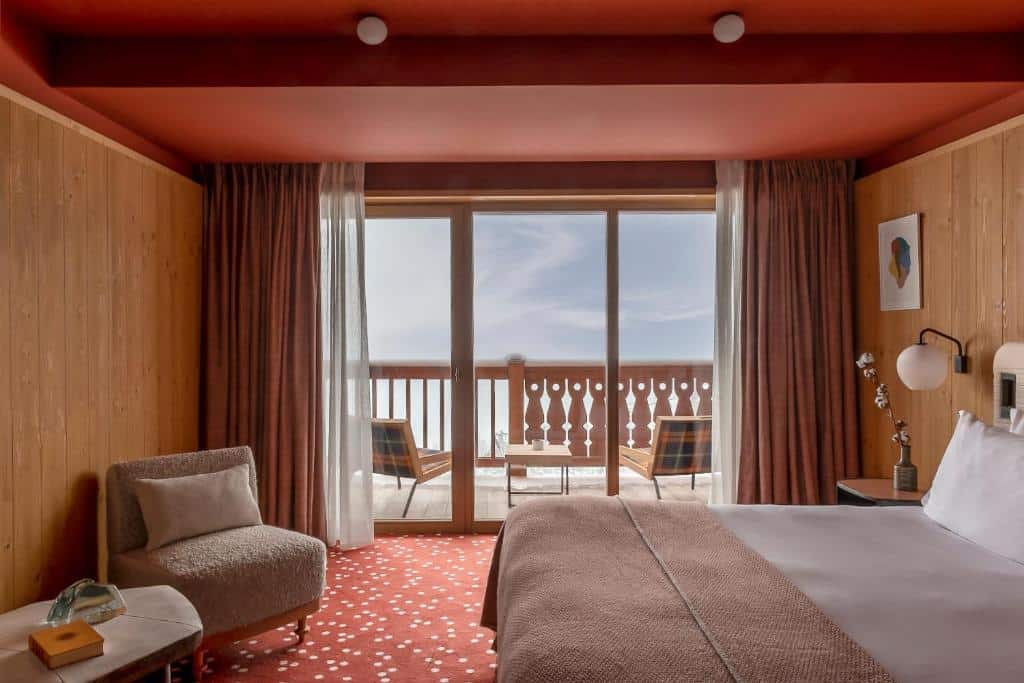 Chambre de l'hôtel Coucou à Méribel