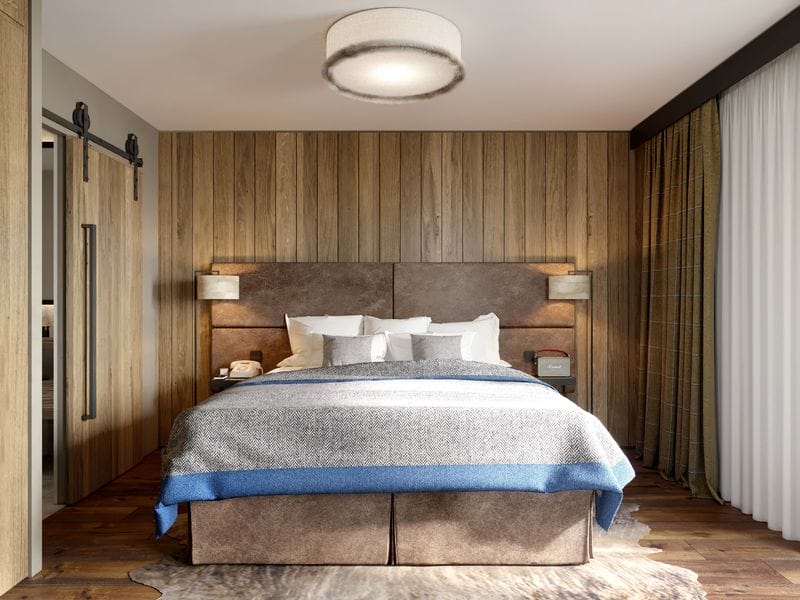 Chambre de l'hôtel l’Écrin Blanc de Courchevel