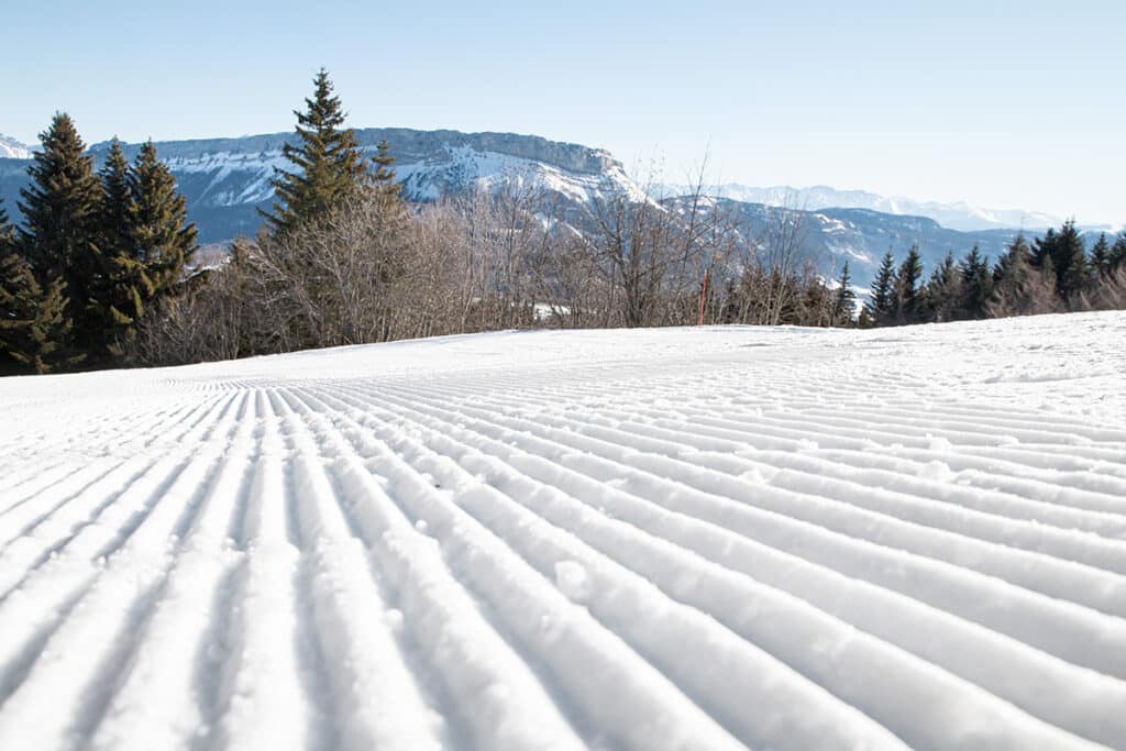 Piste de ski à la Féclaz