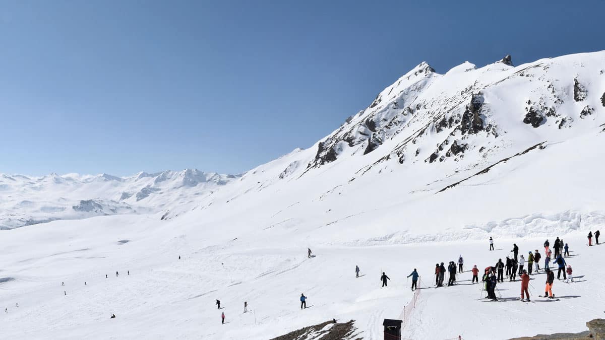 Les pistes de Val d'isère en avril