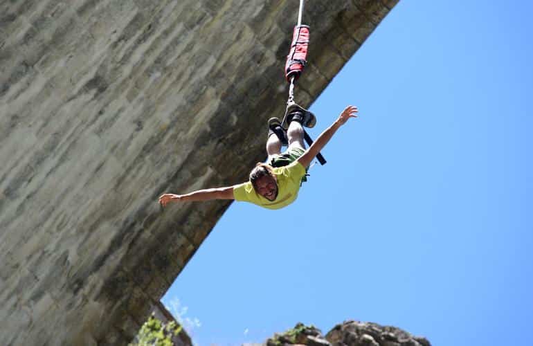 Saut à l'élastique à Briançon
