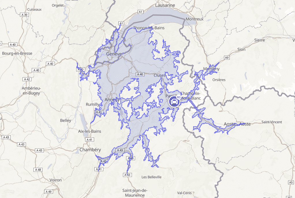 Territoire situé à moins de 1 heure de Saint Gervais