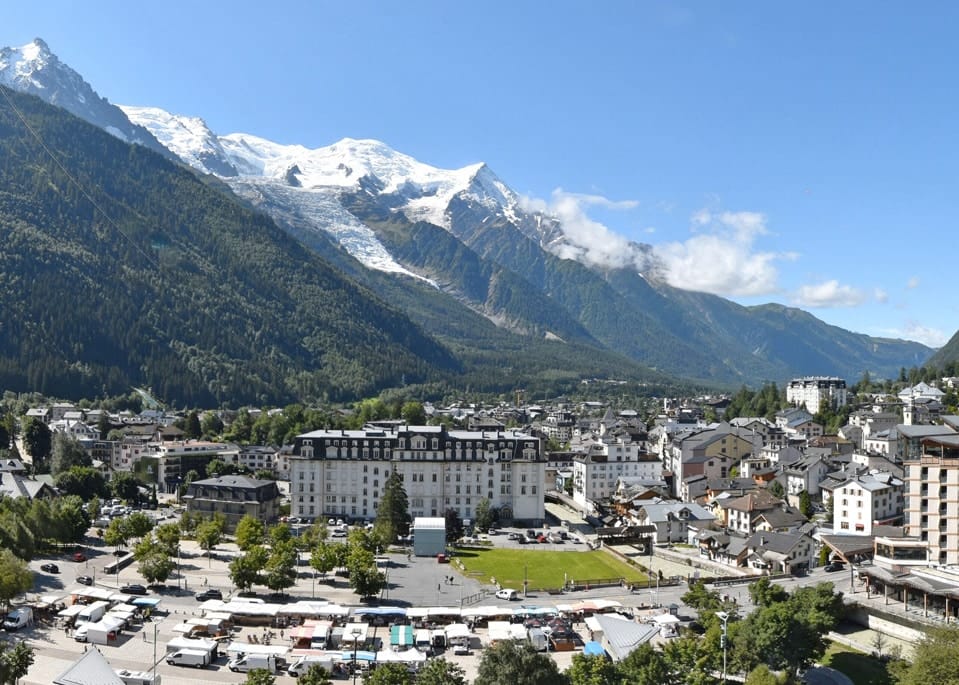 Vue sur le mont Blanc depuis la webcam de Chamonix