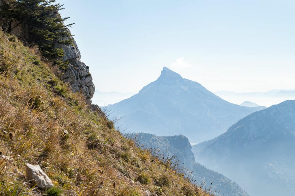 Chamechaude depuis le sentier du Petit Som