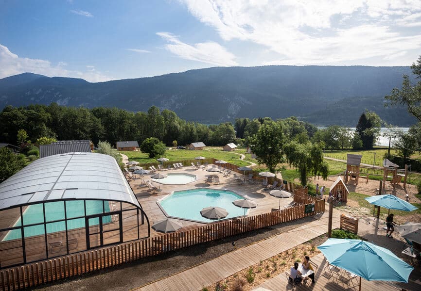 Espace aquatique du camping Huttopia du lac d'Aiguebelette