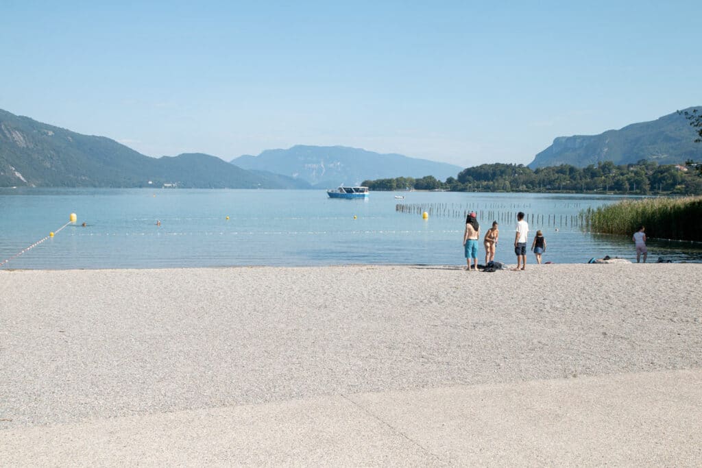 Plage de Mémard à Aix-les-Bains