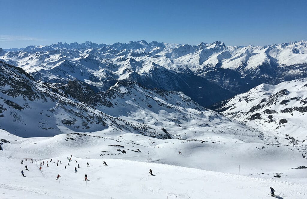 Ski plein sud sur le secteur d'Orelle