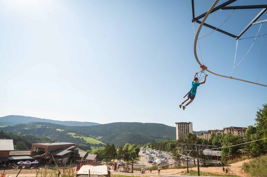 La tyrolienne de Villard-de-Lans en été © Focus outdoor