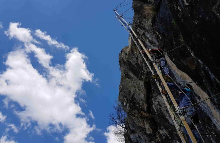 via ferrata de la Bastille à Grenoble
