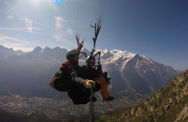 vol à sensations face aux glaciers de Chamonix