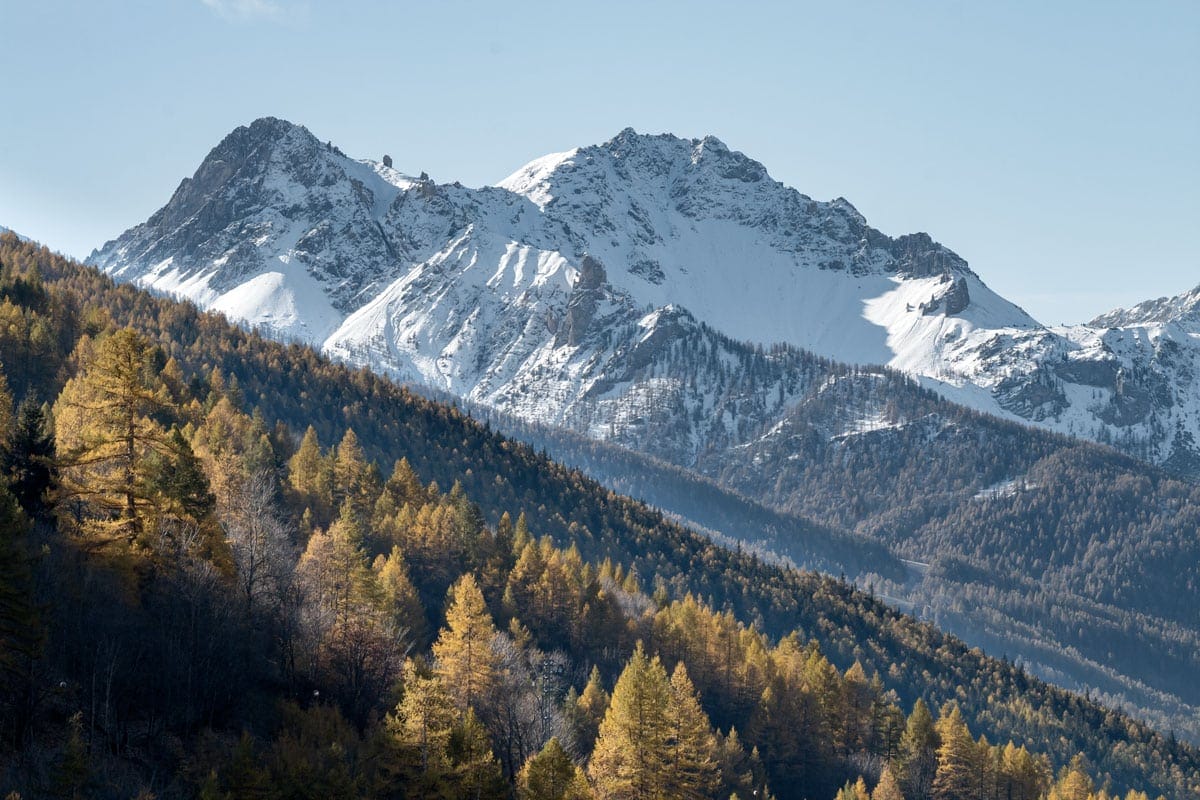 Contraste automne/hiver à la Toussaint en Italie