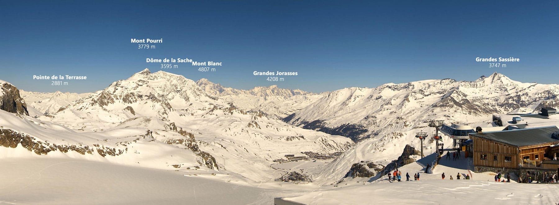 Webcam de la Grande Motte à Tignes en hiver