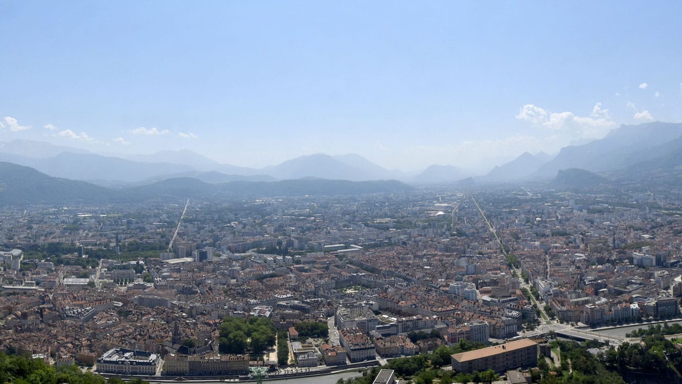 La ville de Grenoble depuis la Bastille