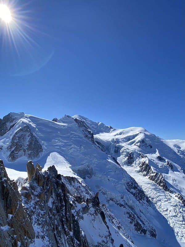 Vue sur le mont Blanc, en haut de l'aiguille du Midi, mont blanc unlimited