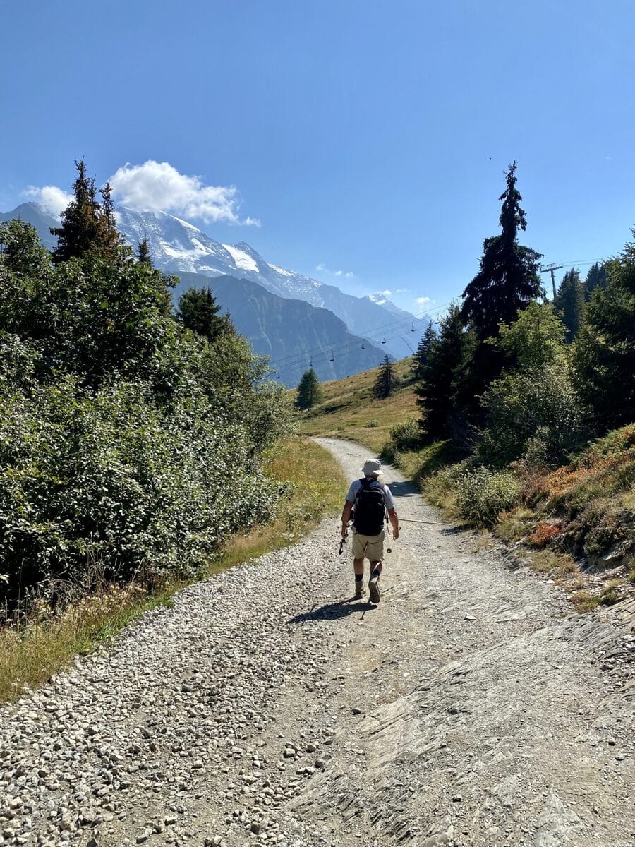 Sentier de randonnée en altitude à Chamonix