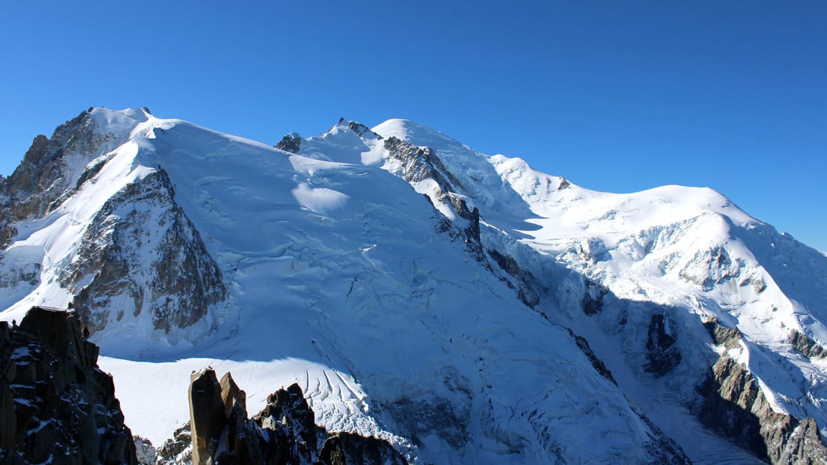 Le mont Blanc depuis l'aiguille du Midi