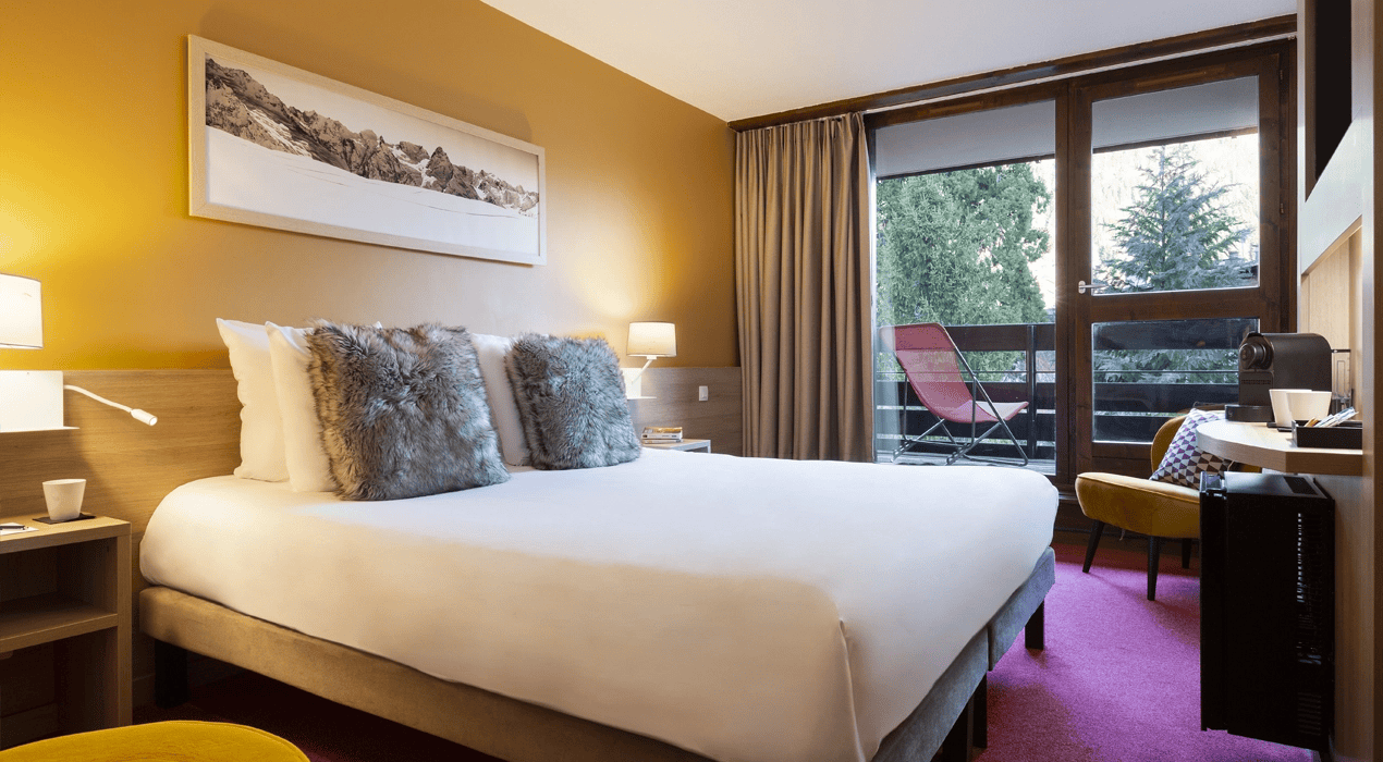 Chambre de l'hôtel Sowell Mont-Blanc