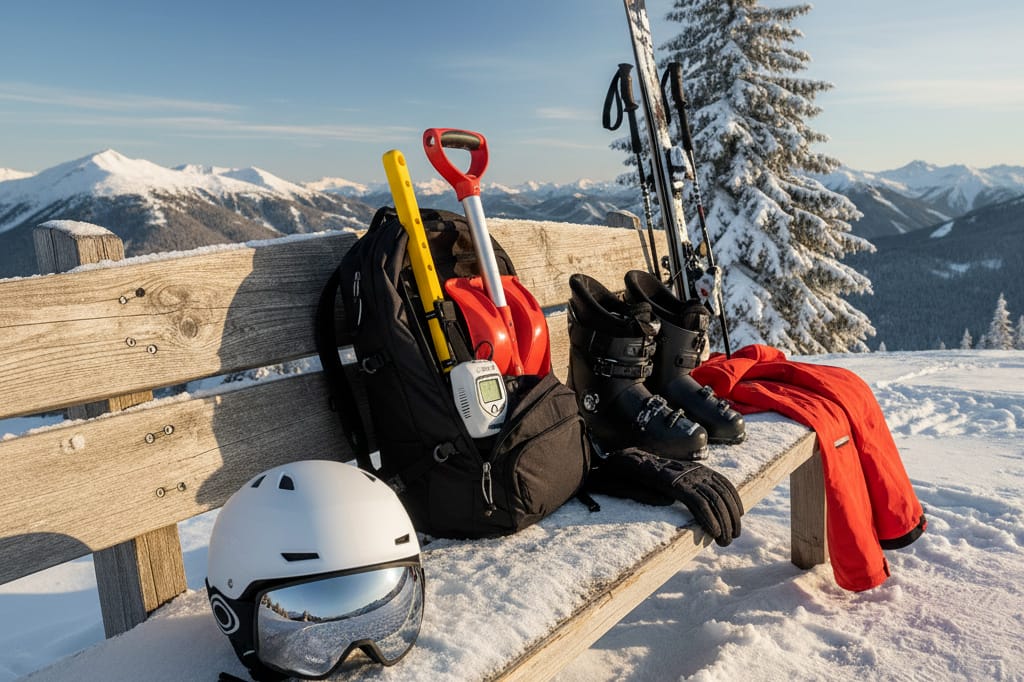 Matériel de ski indispensable : image IA